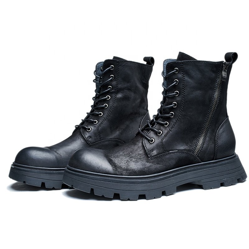 Genuine Leather Men's Leather Boots Cowhide Italy Design Factory Wholesale Customization genuine leather boots