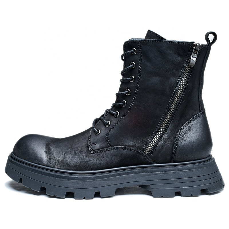 Genuine Leather Men's Leather Boots Cowhide Italy Design Factory Wholesale Customization genuine leather boots