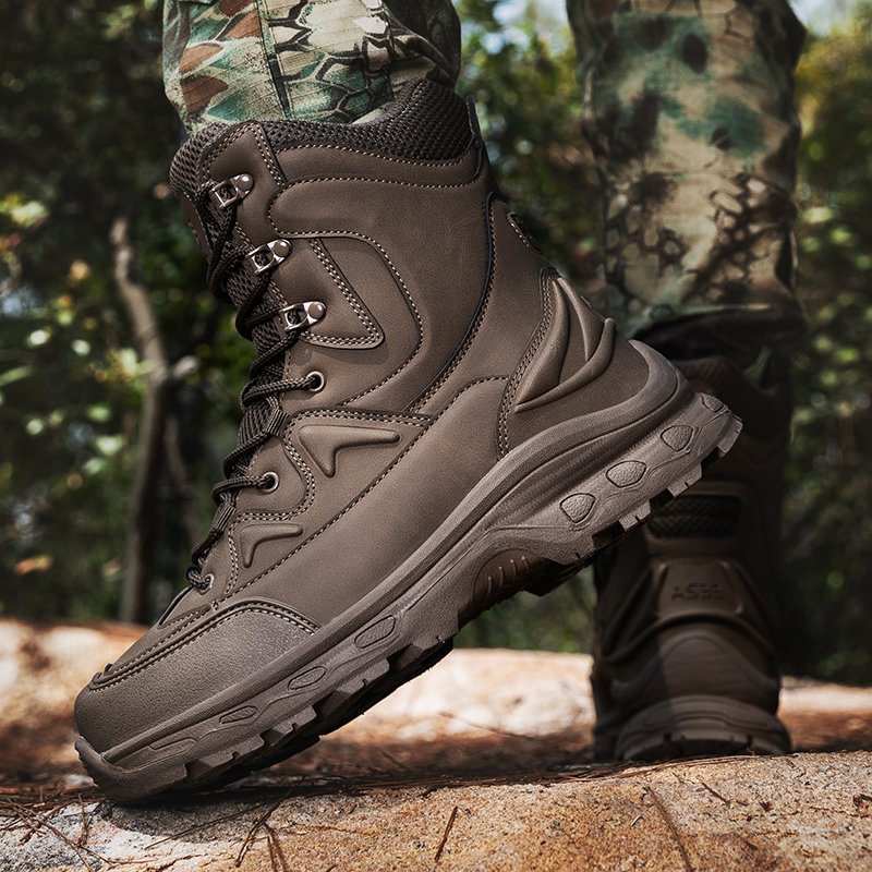 Men's Tactical Hiking Boots, Shock-absorbing Non-slip Desert Boot, Winter Outdoor Camping Trekking Shoes
