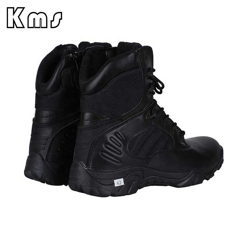 KMS Black Outdoor Anti Slip Rubber Sole Waterproof Hunting Hiking Training Jungle Wholesale Combat Tactical Boots