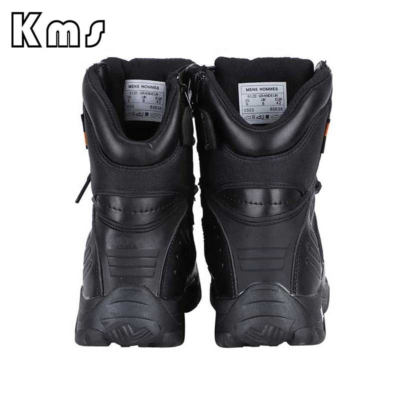 KMS Black Outdoor Anti Slip Rubber Sole Waterproof Hunting Hiking Training Jungle Wholesale Combat Tactical Boots