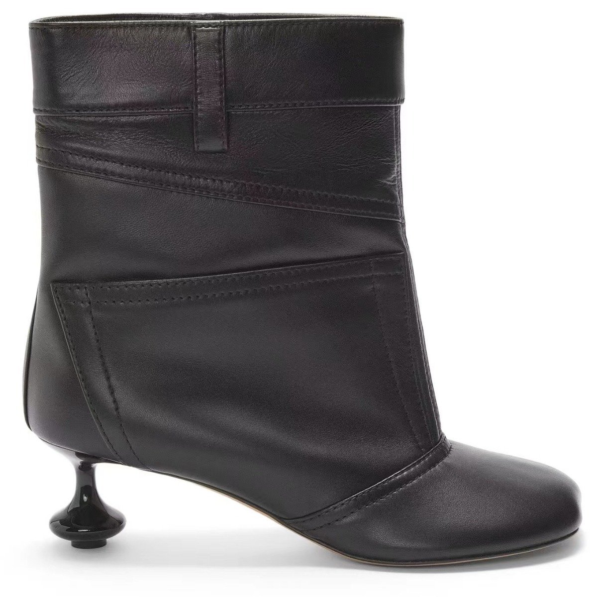 Fashion Damen Trendy Thin Heel Women Western Boots chaussures pour femmes Round Botas Shoes Jeans Cut Pants Denim Boots