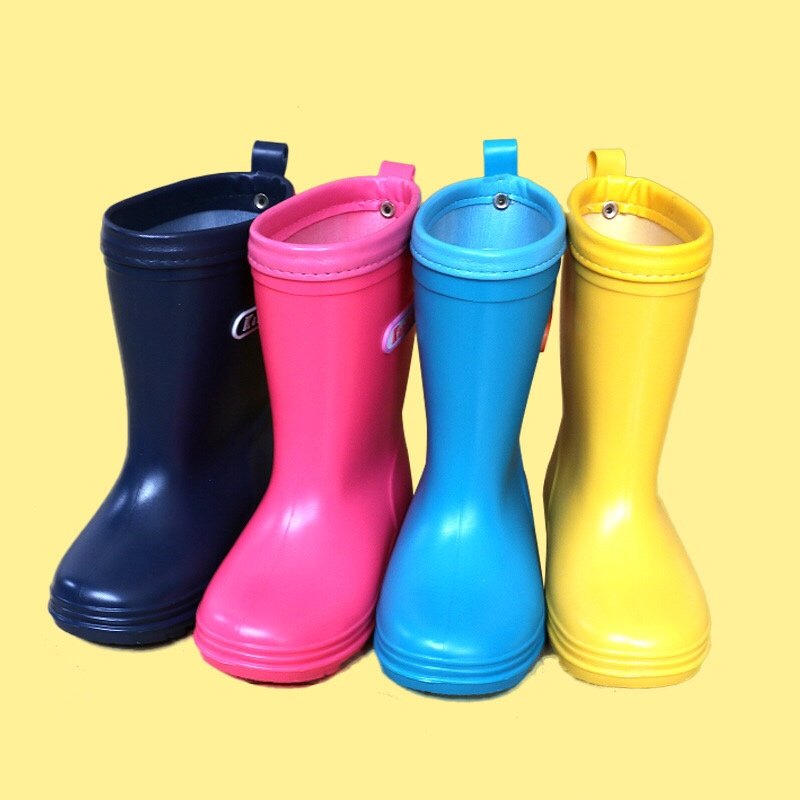 Colorful non-slip kids PVC rain boots pure color wellington boot waterproof high quality children cheap rain boots for child