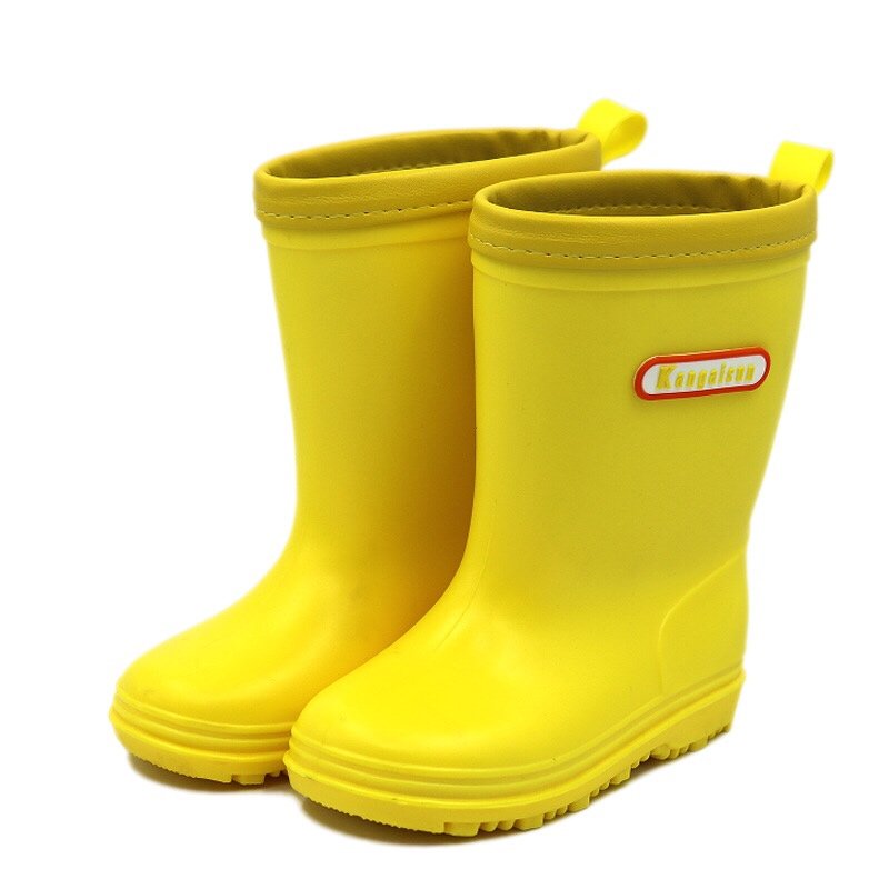Colorful non-slip kids PVC rain boots pure color wellington boot waterproof high quality children cheap rain boots for child