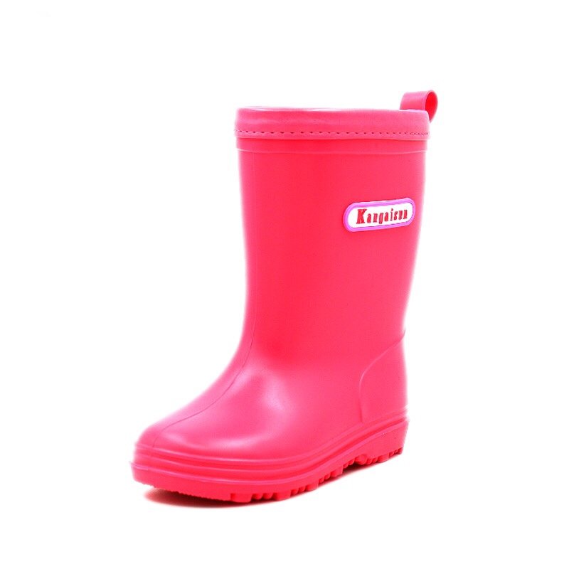 Colorful non-slip kids PVC rain boots pure color wellington boot waterproof high quality children cheap rain boots for child