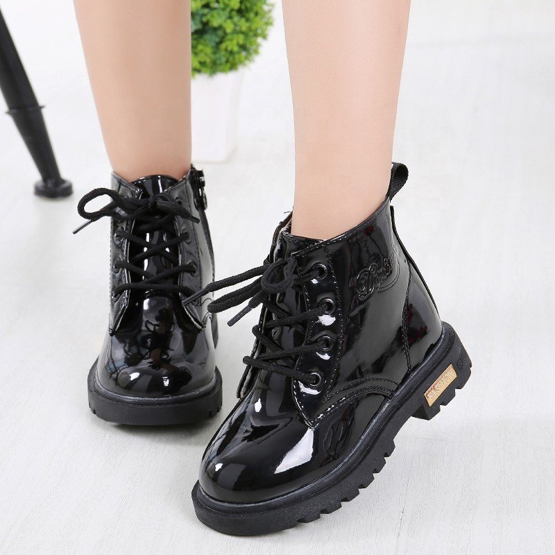Jinbeile Kids Fashion Boots 2021 Kids Leather Winter Little Girl Snow Boots Children Shoe Ankle Boots Women