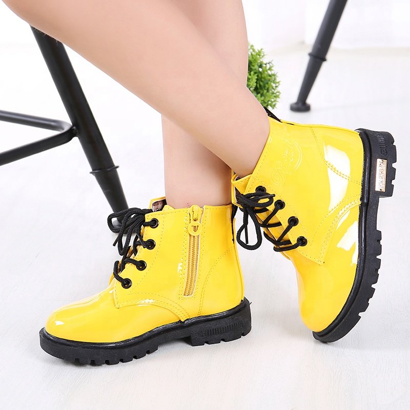 Jinbeile Kids Fashion Boots 2021 Kids Leather Winter Little Girl Snow Boots Children Shoe Ankle Boots Women