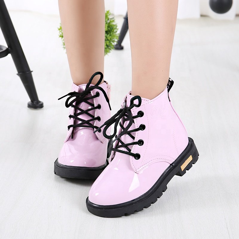 Jinbeile Kids Fashion Boots 2021 Kids Leather Winter Little Girl Snow Boots Children Shoe Ankle Boots Women
