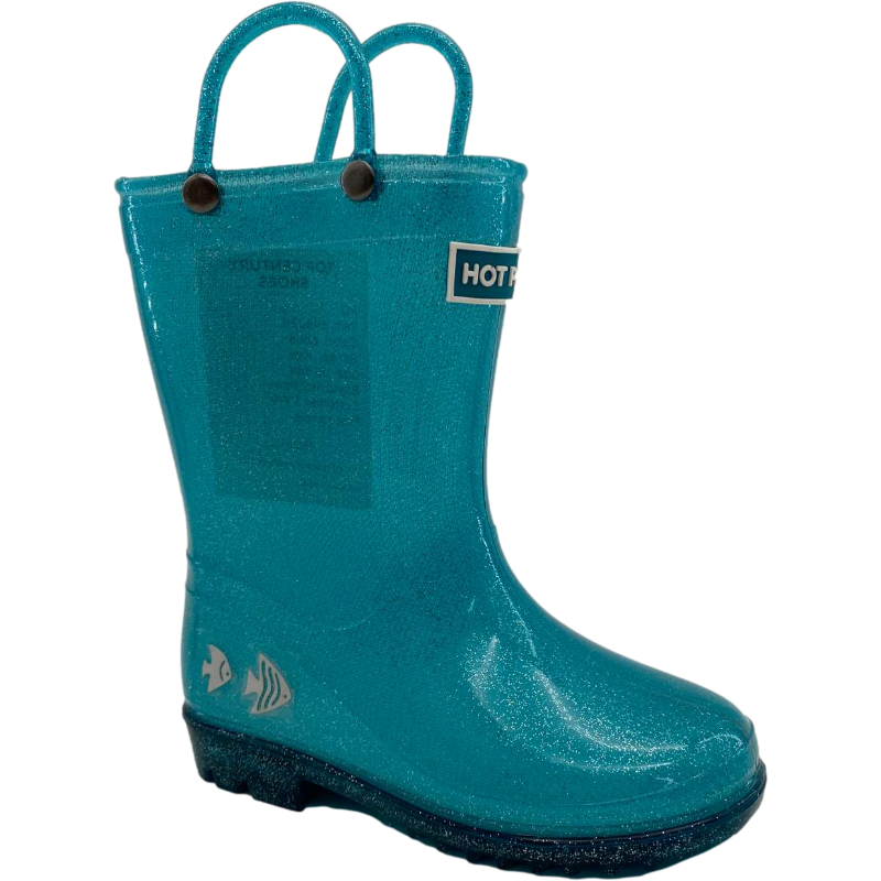 Cheap Children Easy Pull-on Jelly Glitter Sparkled Shiny PVC Waterproof Rain Boots with Handles for Kids