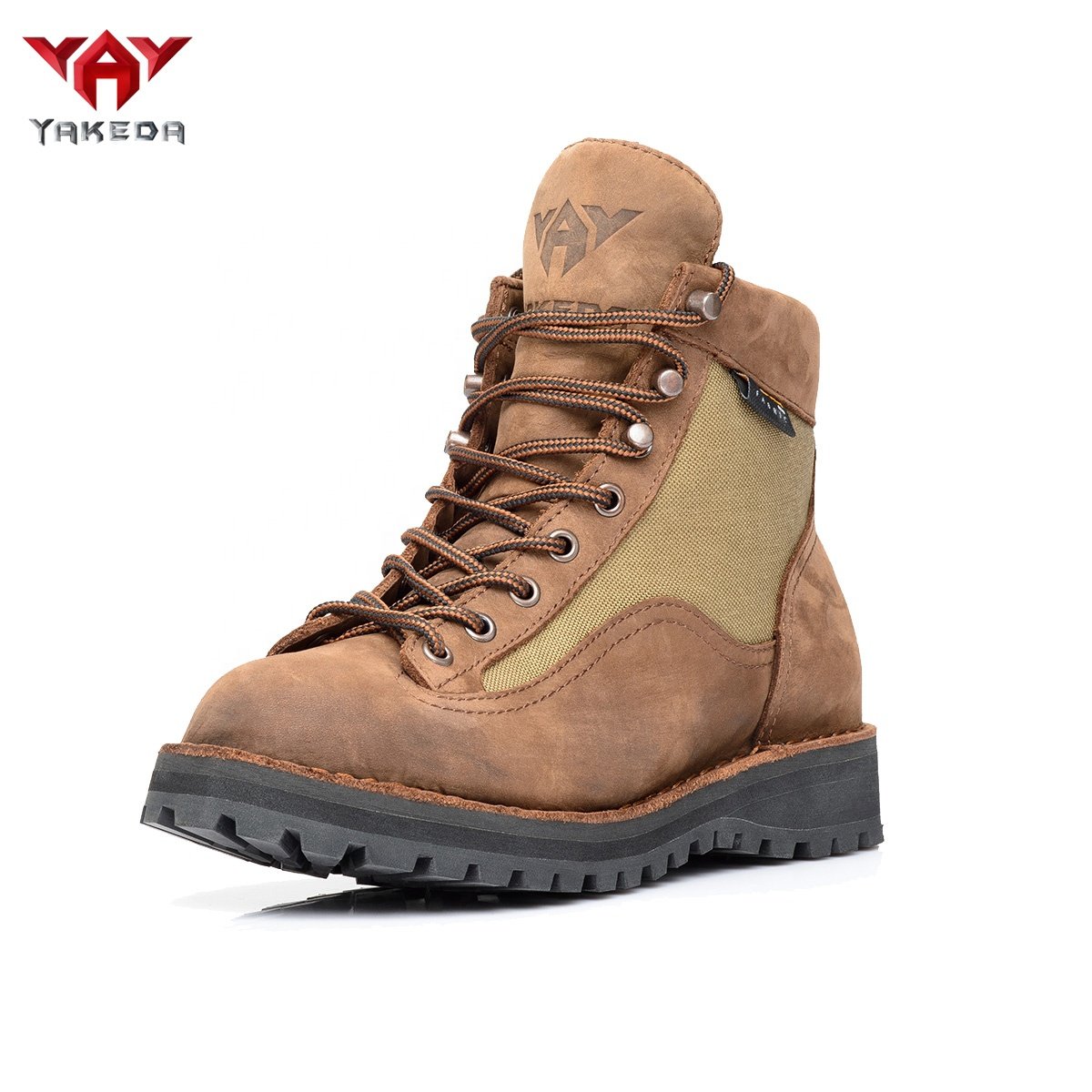 Yakeda men boots genuine leather suede outdoor hiking wear combat tactical gear boots ankle