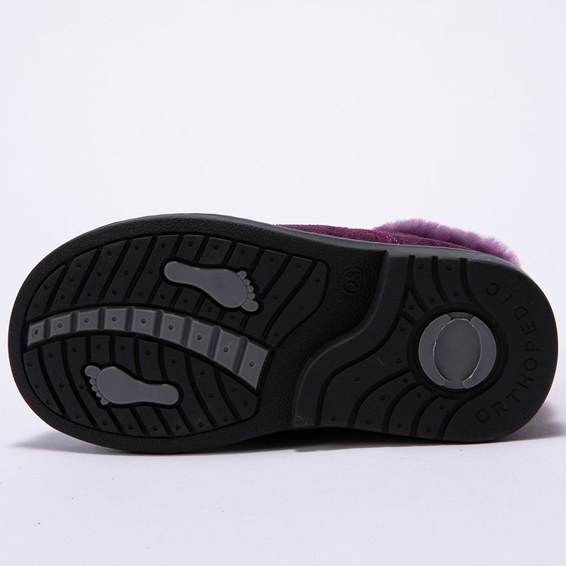 Princepard Customized Accept Side Zipper Anti Slippery Fur Insole Kid Shoes Girl Orthopedic Boots