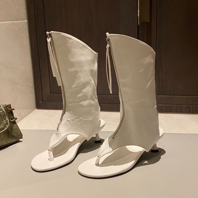 Hot Sale Delicate Summer Toe Thong Low heel Night Club Sexy Women's boots