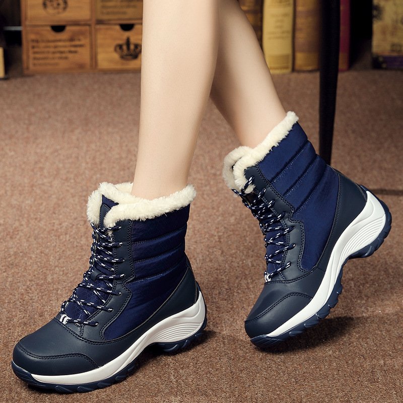 Wholesaling Keeping Warm Autumn Winter Platform Waterproof Furry Women's Snow Boots