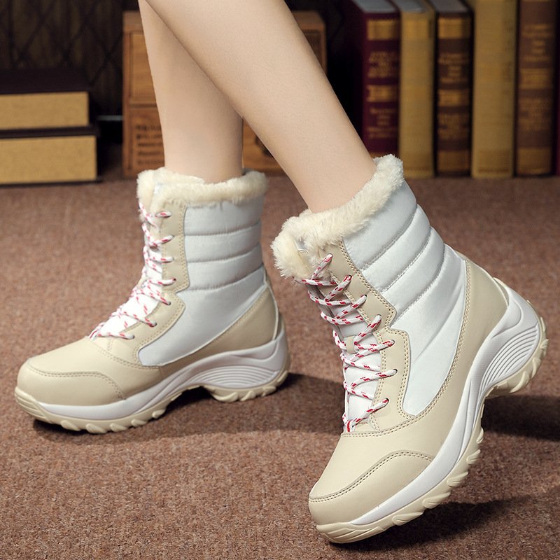 Wholesaling Keeping Warm Autumn Winter Platform Waterproof Furry Women's Snow Boots