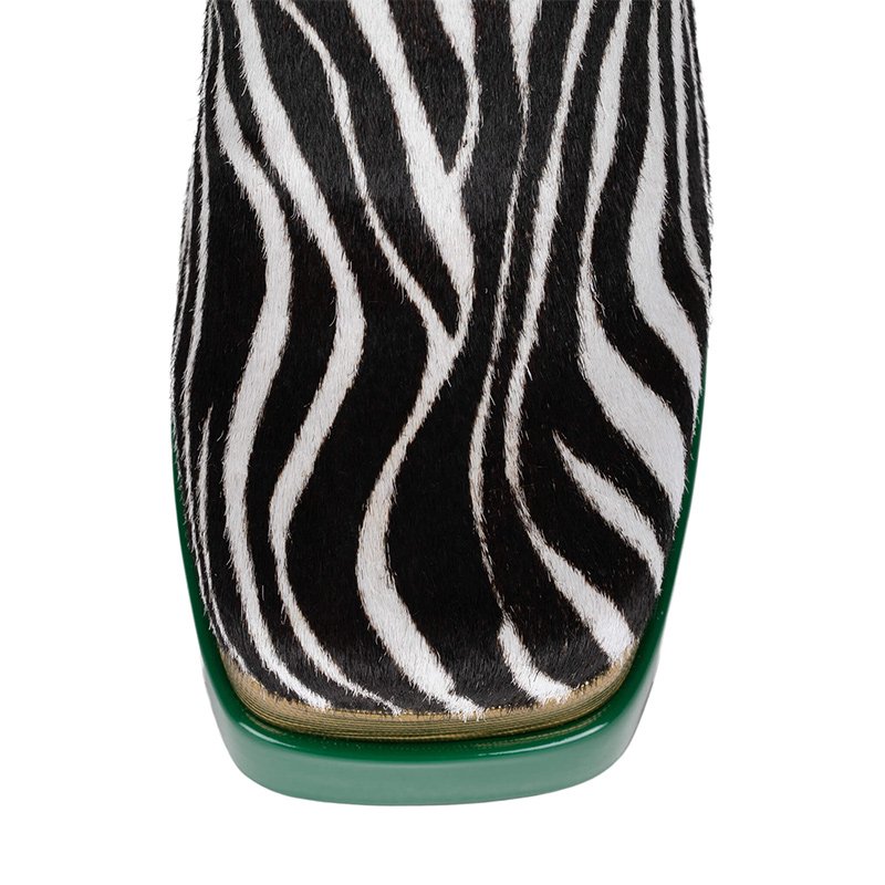 Fashion trend ladies horse hair shoes boots sexy platform high heel boots winter zebra print women boots
