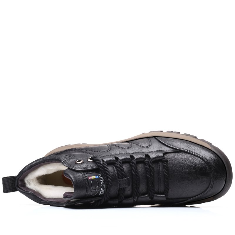 Hot Selling Walking Trendy Genuine Men Shoes Leather Ankle Boots For Winter