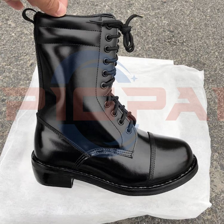 Goodyear Welted Black Leather Men's British Ammo BDF Drill Parade Boots
