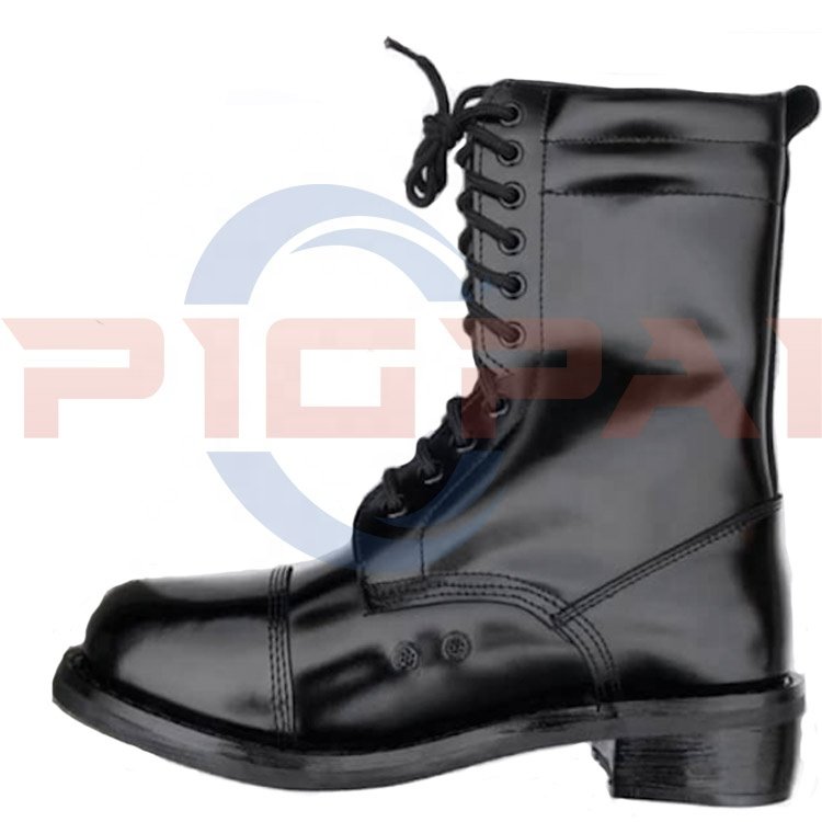 Goodyear Welted Black Leather Men's British Ammo BDF Drill Parade Boots