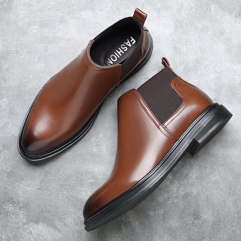 Wholesale Chelsea Ankle Boots for Men PU Leather Casual Formal Men's Dress Boot shoes