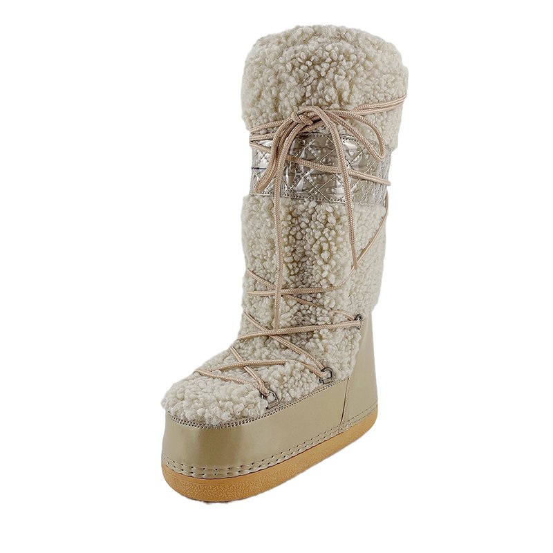 OEM supplier cheap price snow boots furry plush fashion design winter walking boots for outdoor