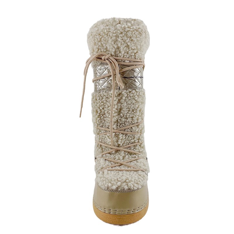 OEM supplier cheap price snow boots furry plush fashion design winter walking boots for outdoor