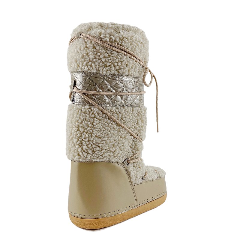 OEM supplier cheap price snow boots furry plush fashion design winter walking boots for outdoor