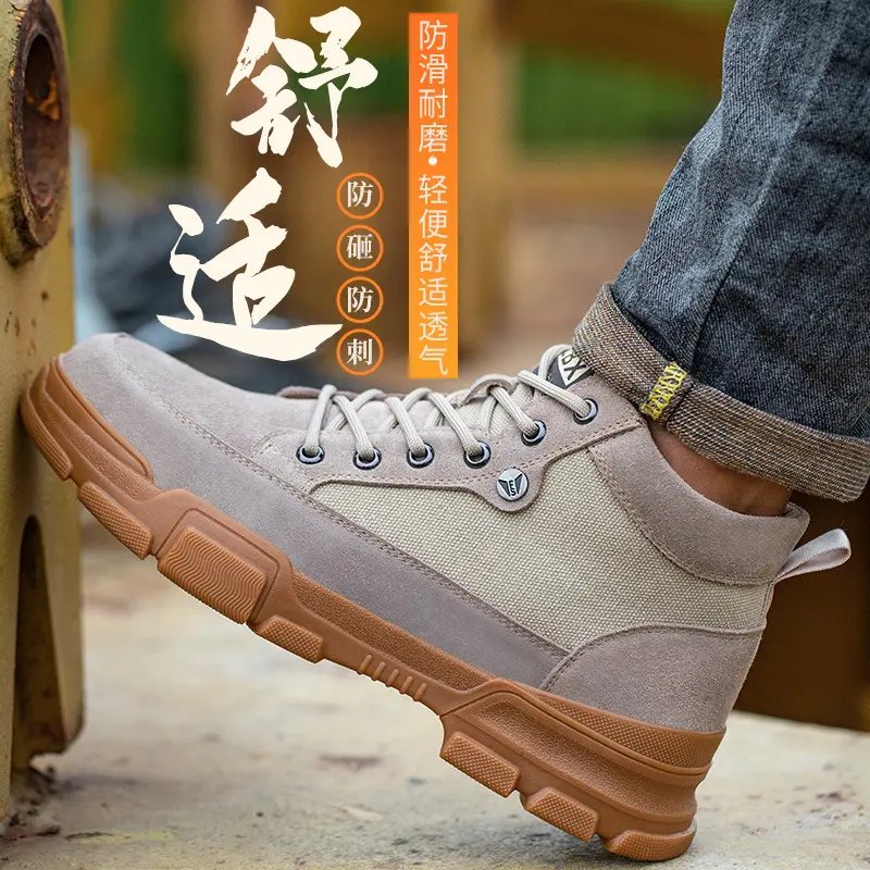 Safety Boots for Men Work Boots Functional Shoes Steel Toe Anti Static Anti Puncture Protective Men Adult Winter Shoes for Women