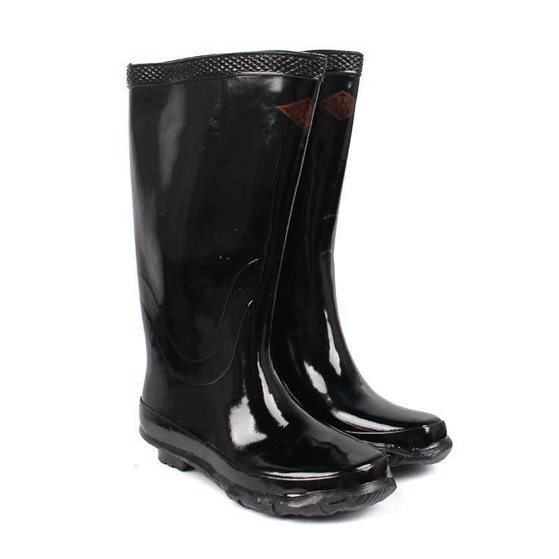 Cheap High Quality Black Rain Boots Outdoor Waterproof wear resistant Rubber rain Boots
