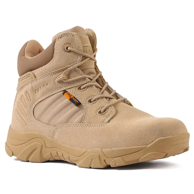 Black Anti Slip Outdoor Hunting Tactical Waterproof tactical shoes for men desert boots