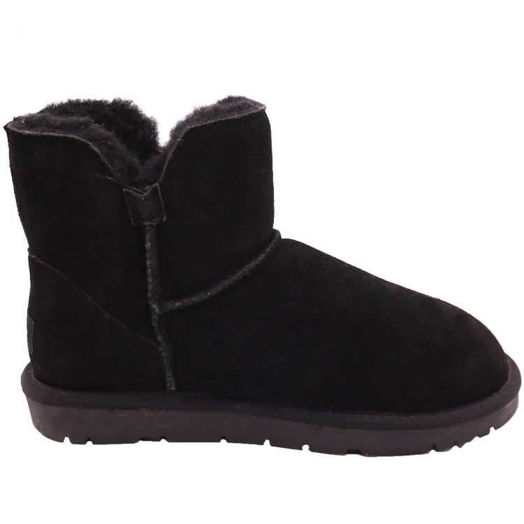 CF-193 Winter Customized Factory Genuine Leather Basic Design Antiskid Winter Snow Women Fur Boots