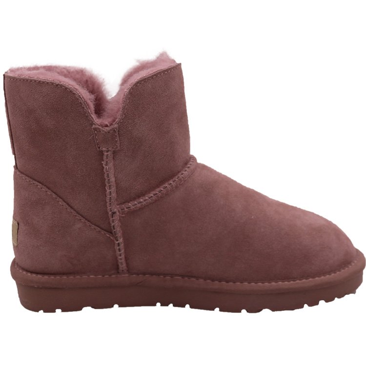 CF-193 Winter Customized Factory Genuine Leather Basic Design Antiskid Winter Snow Women Fur Boots