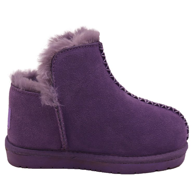 CF-189 Winter Factory Short Length Cartoon Design Genuine Leather Big Kids Nordic Winter Snow Boots For Girls