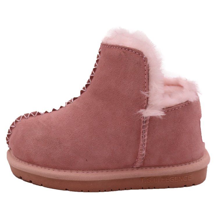 CF-189 Winter Factory Short Length Cartoon Design Genuine Leather Big Kids Nordic Winter Snow Boots For Girls