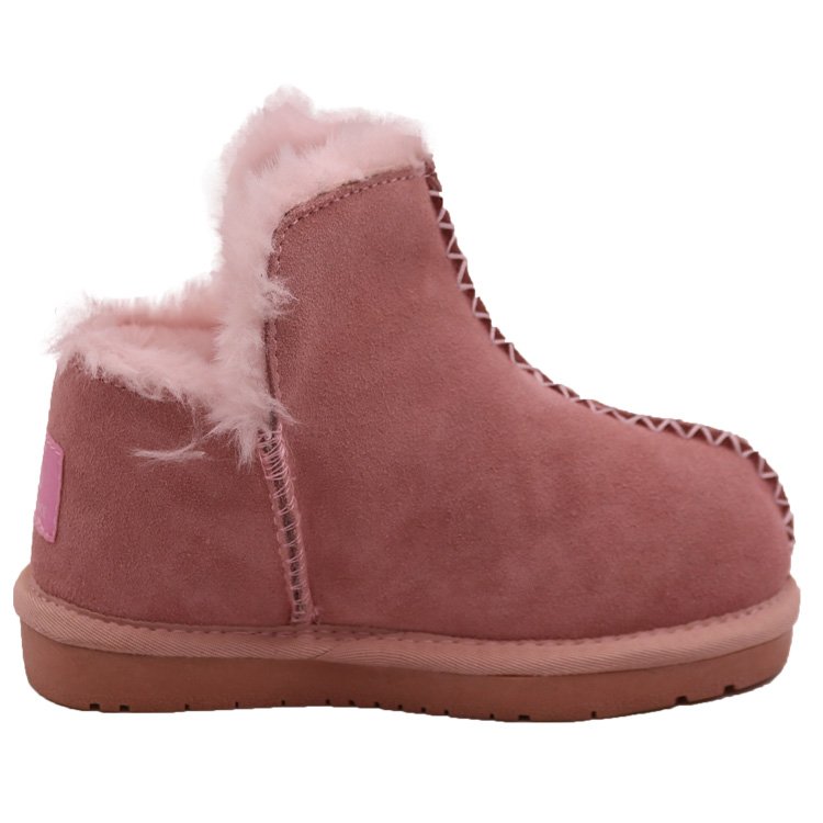CF-189 Winter Factory Short Length Cartoon Design Genuine Leather Big Kids Nordic Winter Snow Boots For Girls