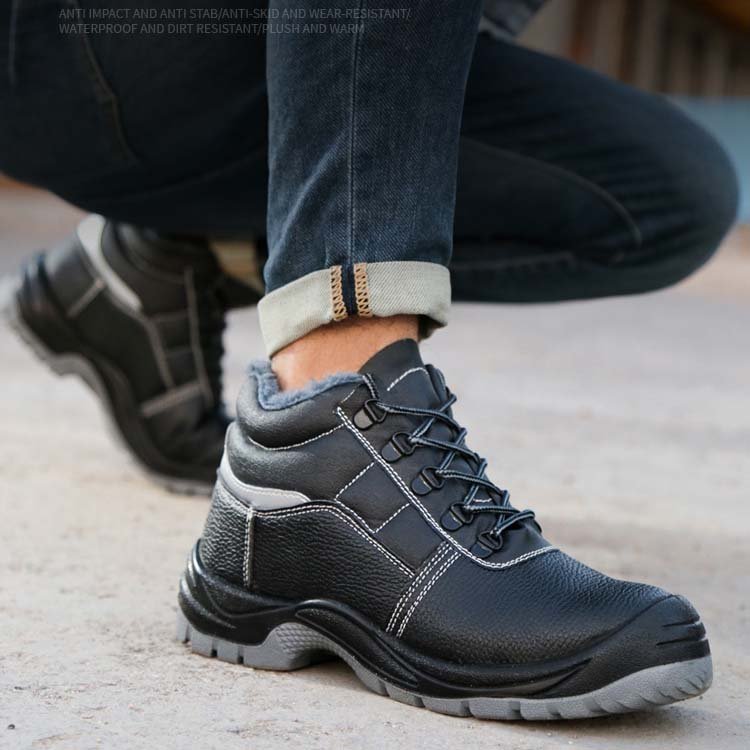 Factory Cheap High Quality PU Leather Israel Fashionable Safety Boots with Steel Toe Cap