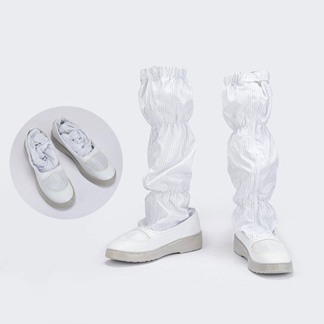 ESD PVC boots white Color Industrial Safety Working boots anti-static Cleanroom Boots, made in Vietnam