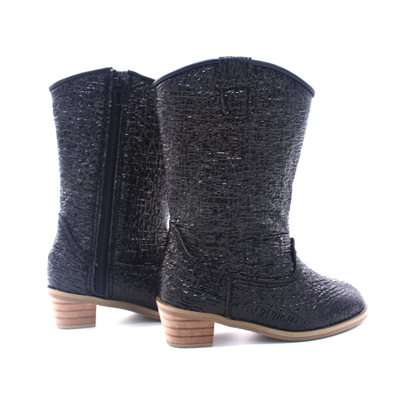 Cowgirl Boots Children's Heels Girls Kids Shoes Wholesalers Rubber Solid Leather Baby Shoes Winter Riding Boots