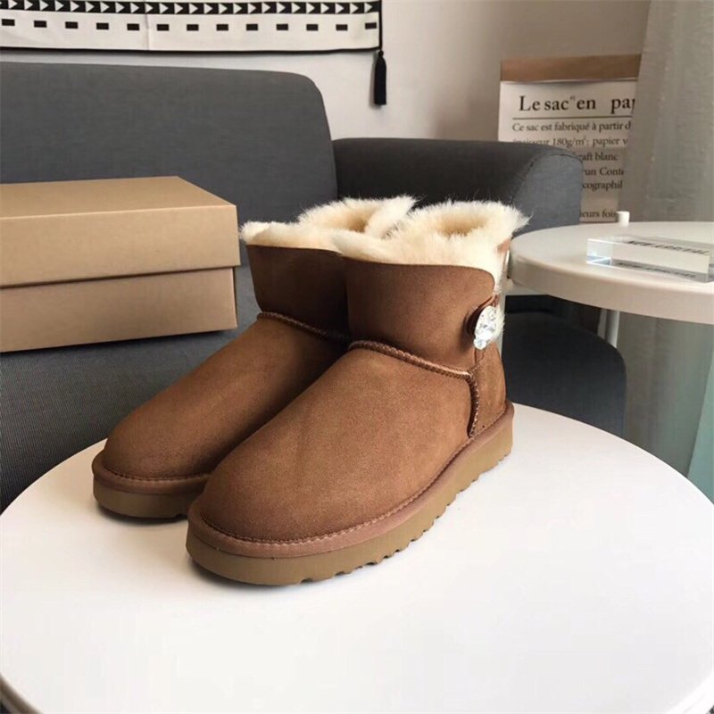 Wholesale Winter Women's Snow Boots Ankle Women Shoes Girls Lady Designer Luxury Short Fluff Boots