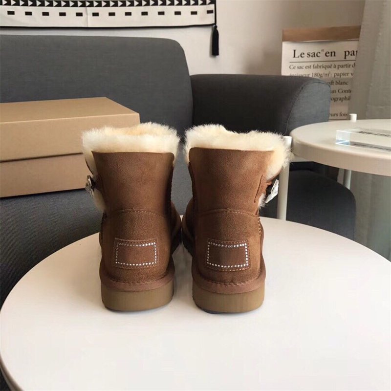 Wholesale Winter Women's Snow Boots Ankle Women Shoes Girls Lady Designer Luxury Short Fluff Boots