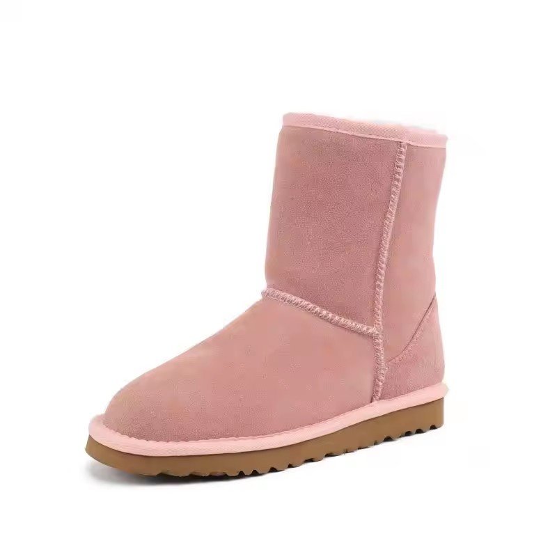 Original Designer Wool Lining Snow Boots Luxury Suede Leather Upper Woman Mini Warm Snow Boots