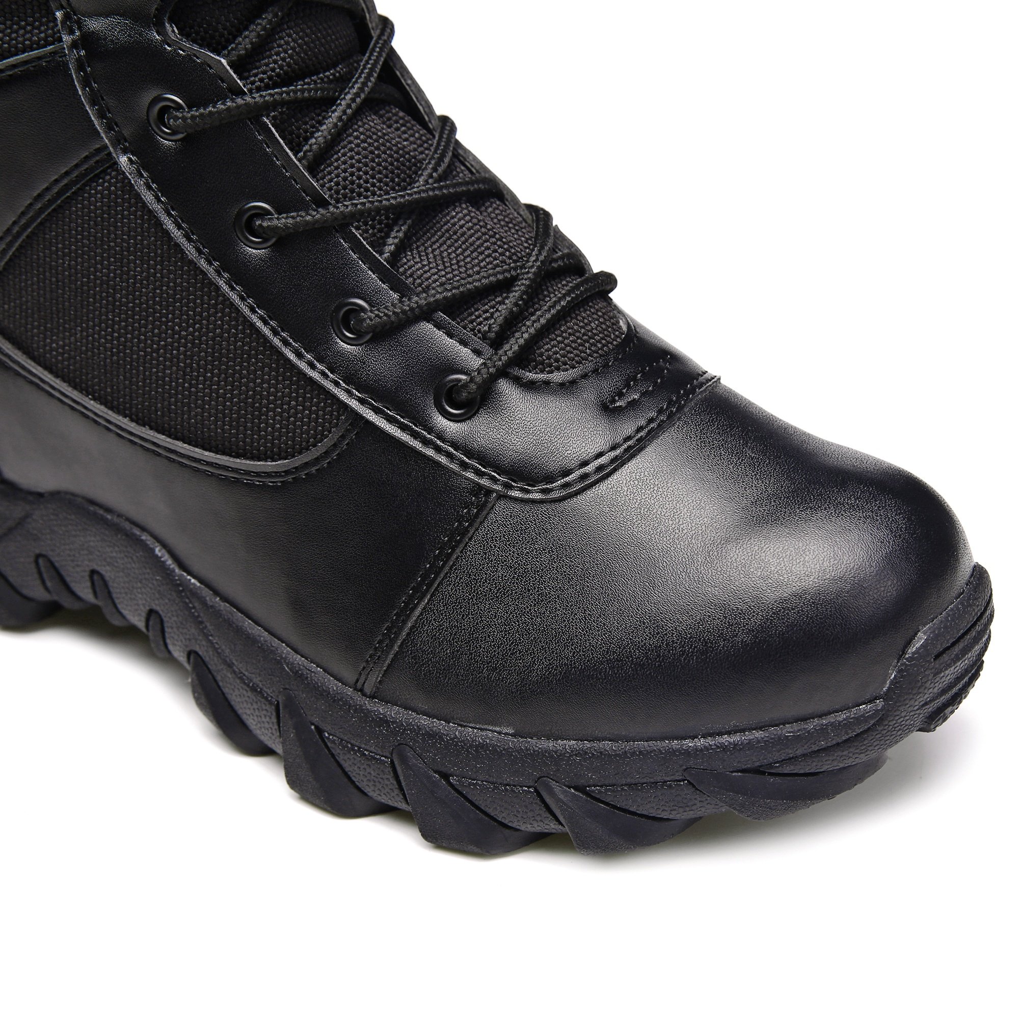 XINXING Tactical Boots Black Tactical Split Genuine Cow Grain Leather Rubber Sole Training Boots
