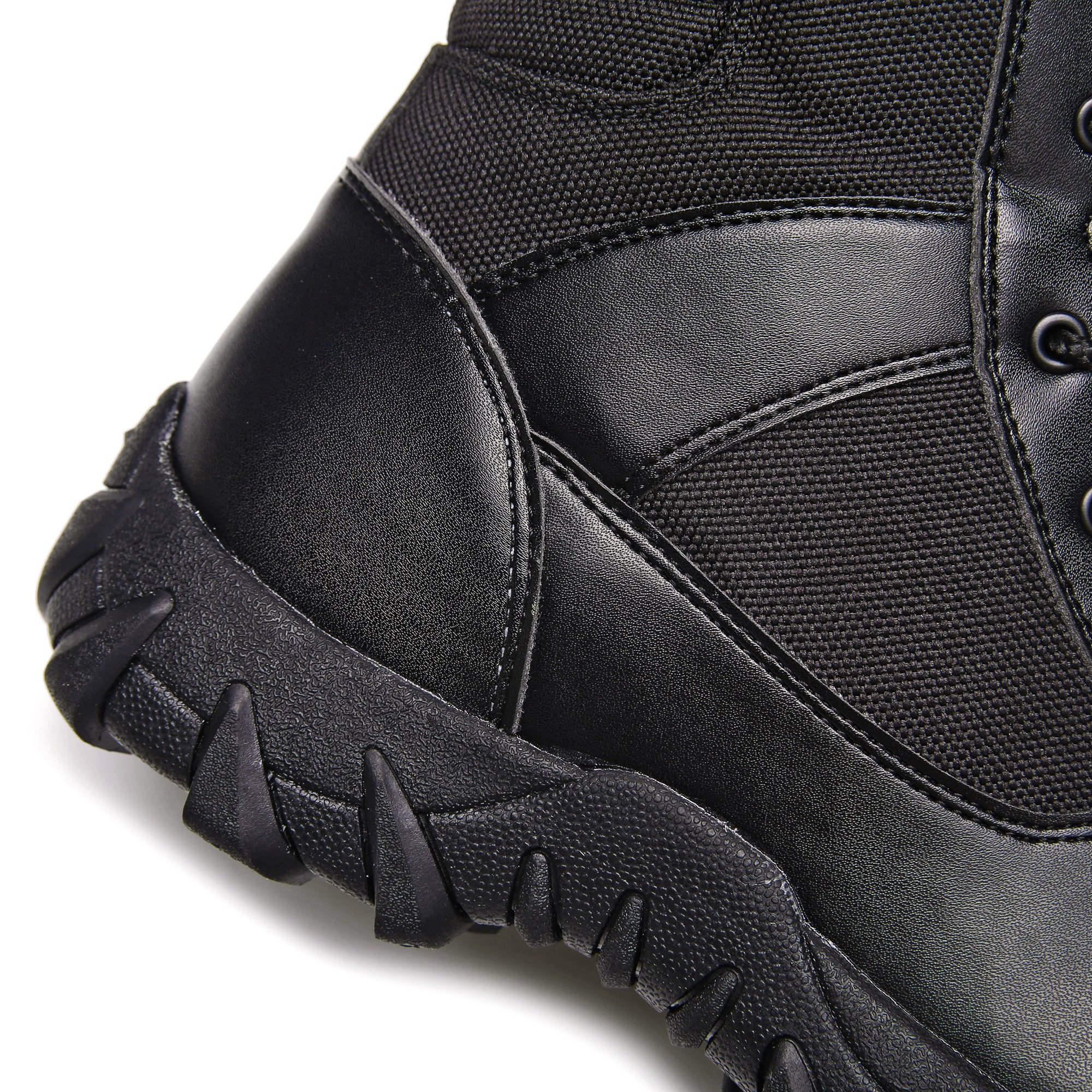 XINXING Tactical Boots Black Tactical Split Genuine Cow Grain Leather Rubber Sole Training Boots