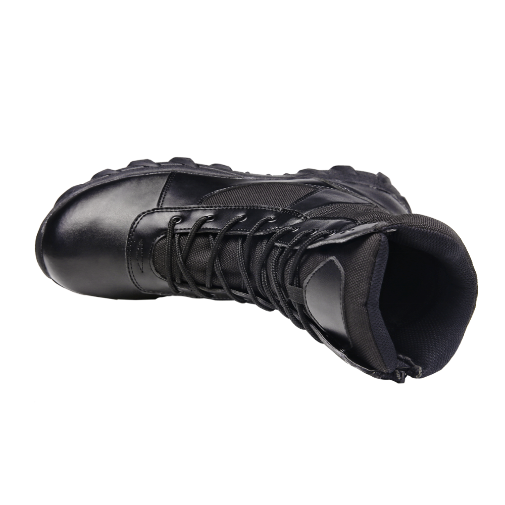 XINXING Tactical Boots Black Tactical Split Genuine Cow Grain Leather Rubber Sole Training Boots