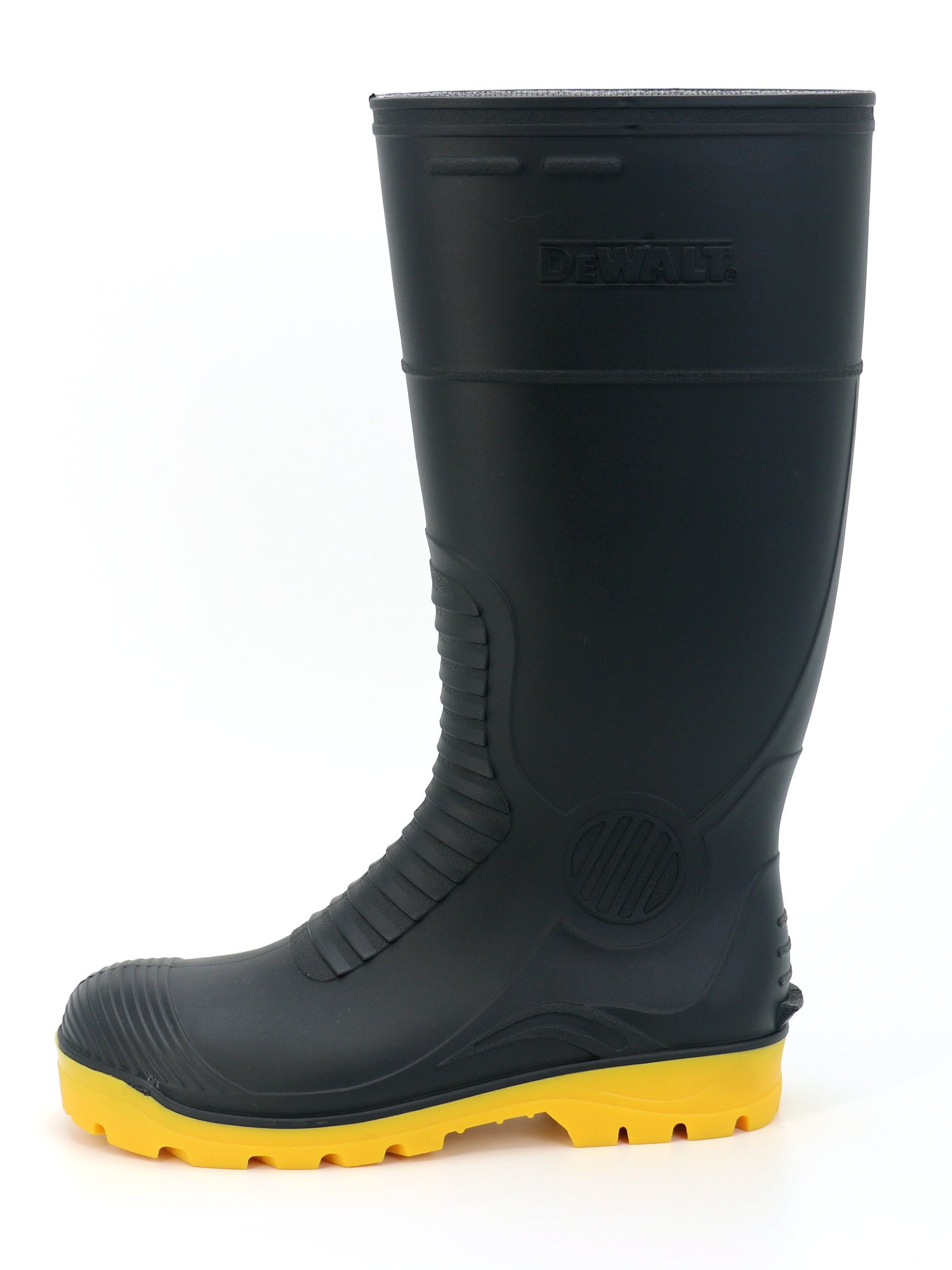 PVC working gumboot waterproof Knee-High wellington steel toe safety rain boots men
