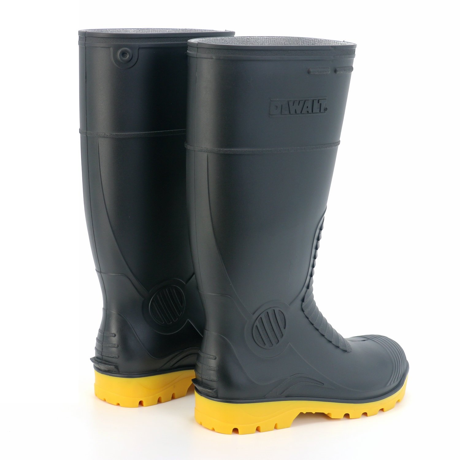 PVC working gumboot waterproof Knee-High wellington steel toe safety rain boots men