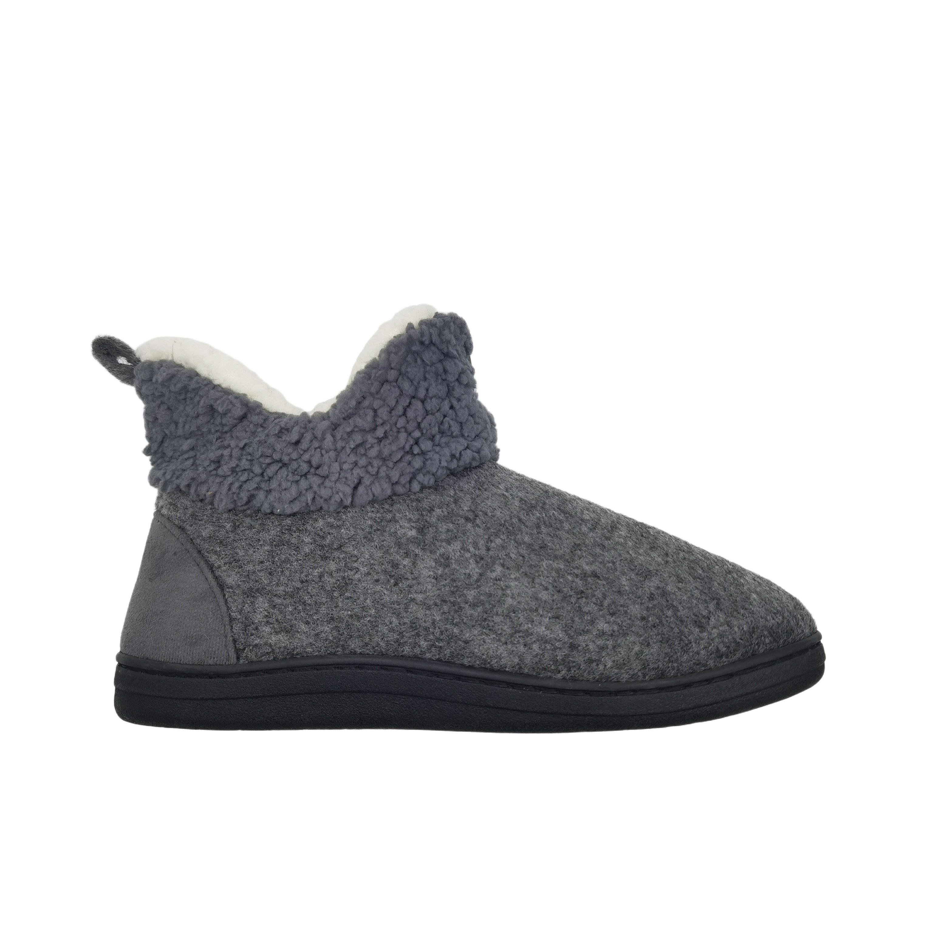 OEM customized Logo indoor boots TPR rubber outsole winter home flat slipper boots faux fur plush house boots for women