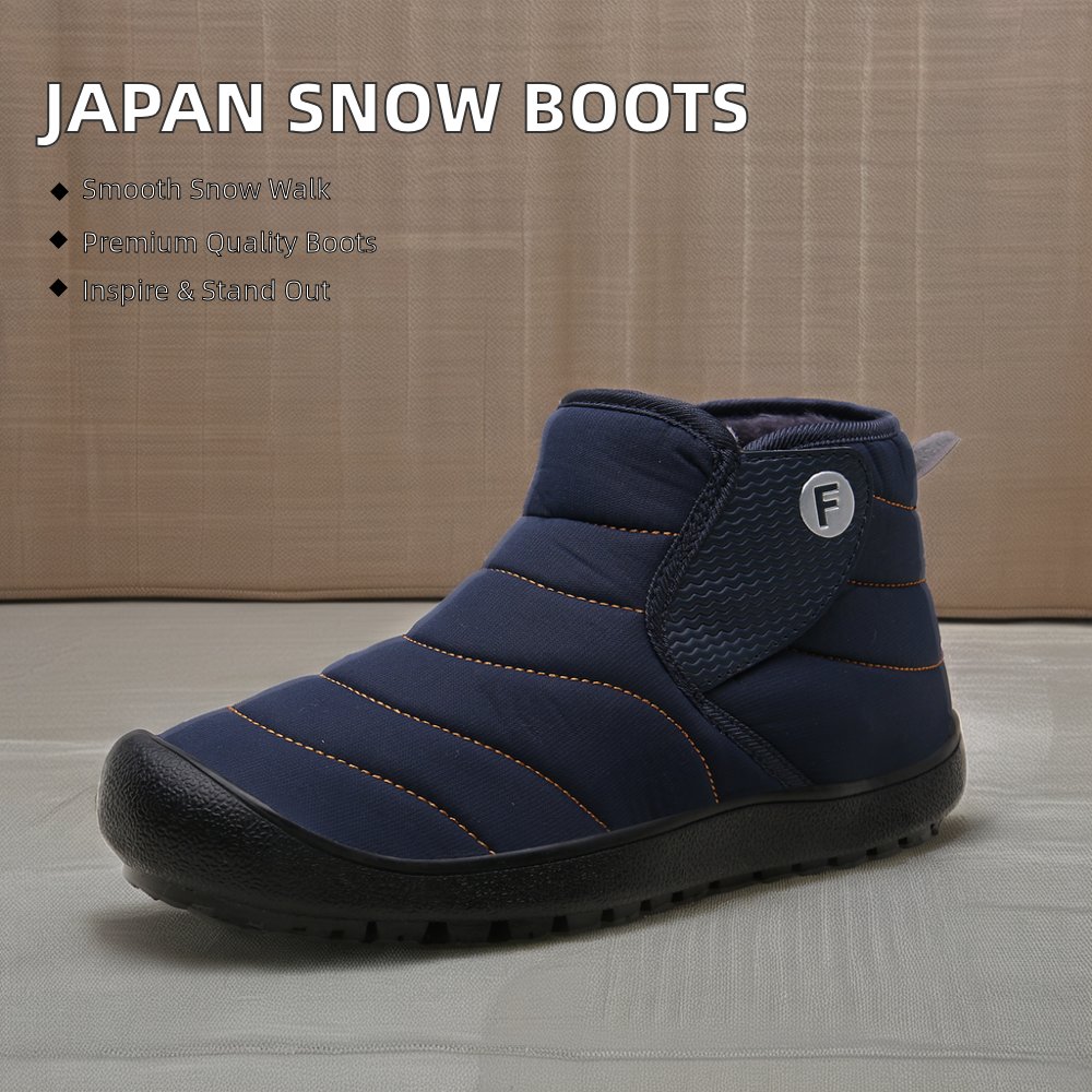 Direct Buy from China Unisex Waterproof Anti-Slip Fur Snow Boots with round Toe Height Increasing Feature Lace-Up Closure Winter