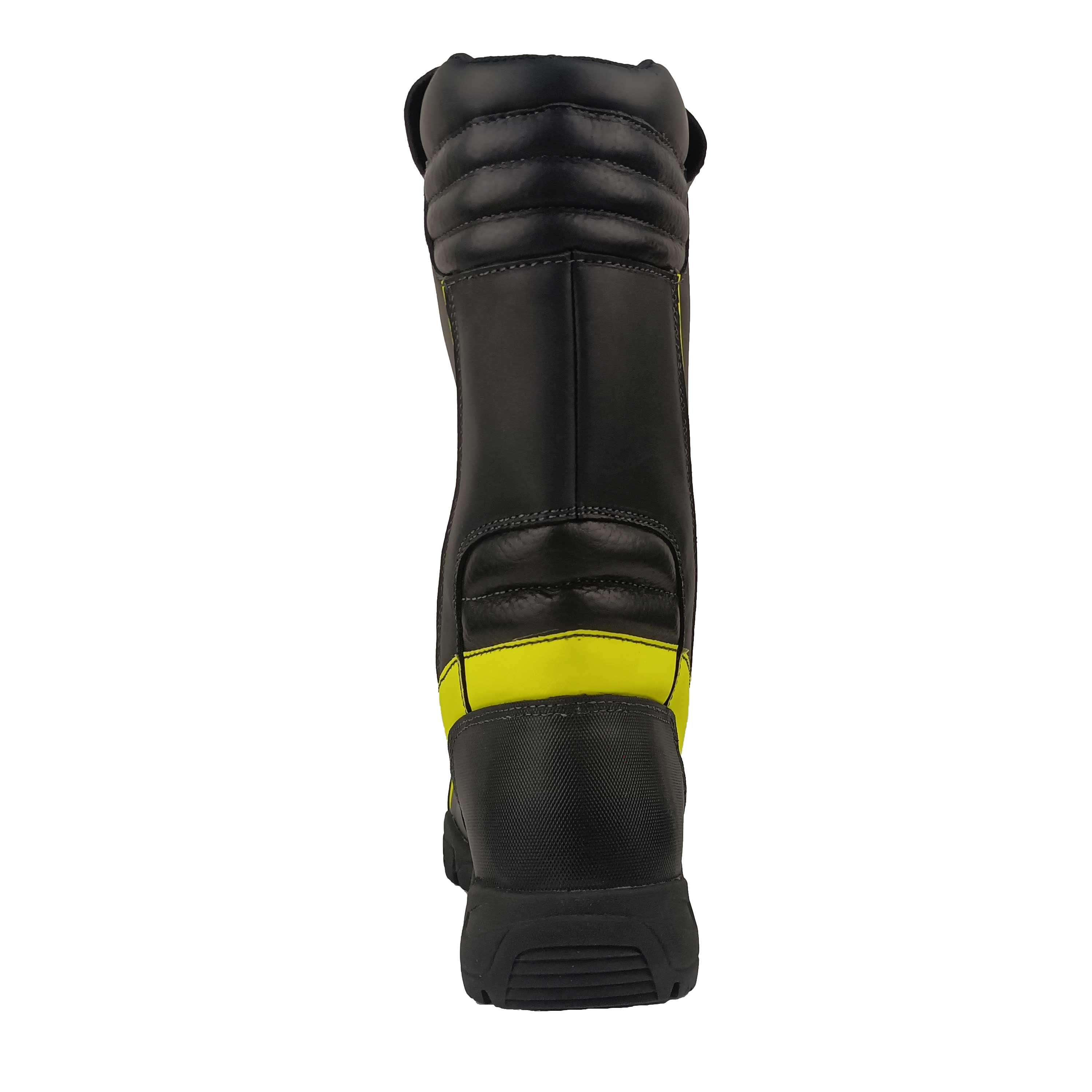 Fire fighter boots Flame retardant with Steel toe EH Slip Oil resistant outsole work boots