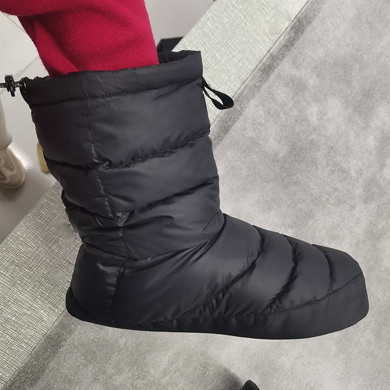 Lightweight Down Feather Filled Shoe Boots Slippers quilted warm down boots booties slippers