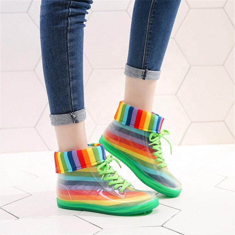 Wholesale Ankle Rain Boots Women Shoes Rain PU Waterproof Water Shoes Ladies Rain Shoes